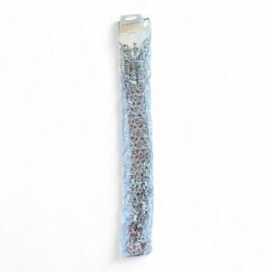 Unbranded chain necklace stainless steel silver 22 in chunky rectangle-link